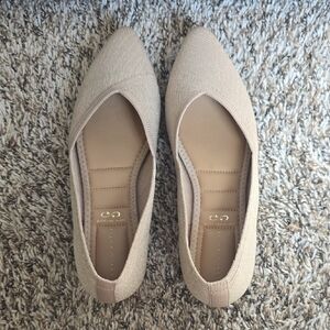 Kelly & Katie Textured Beige Flats